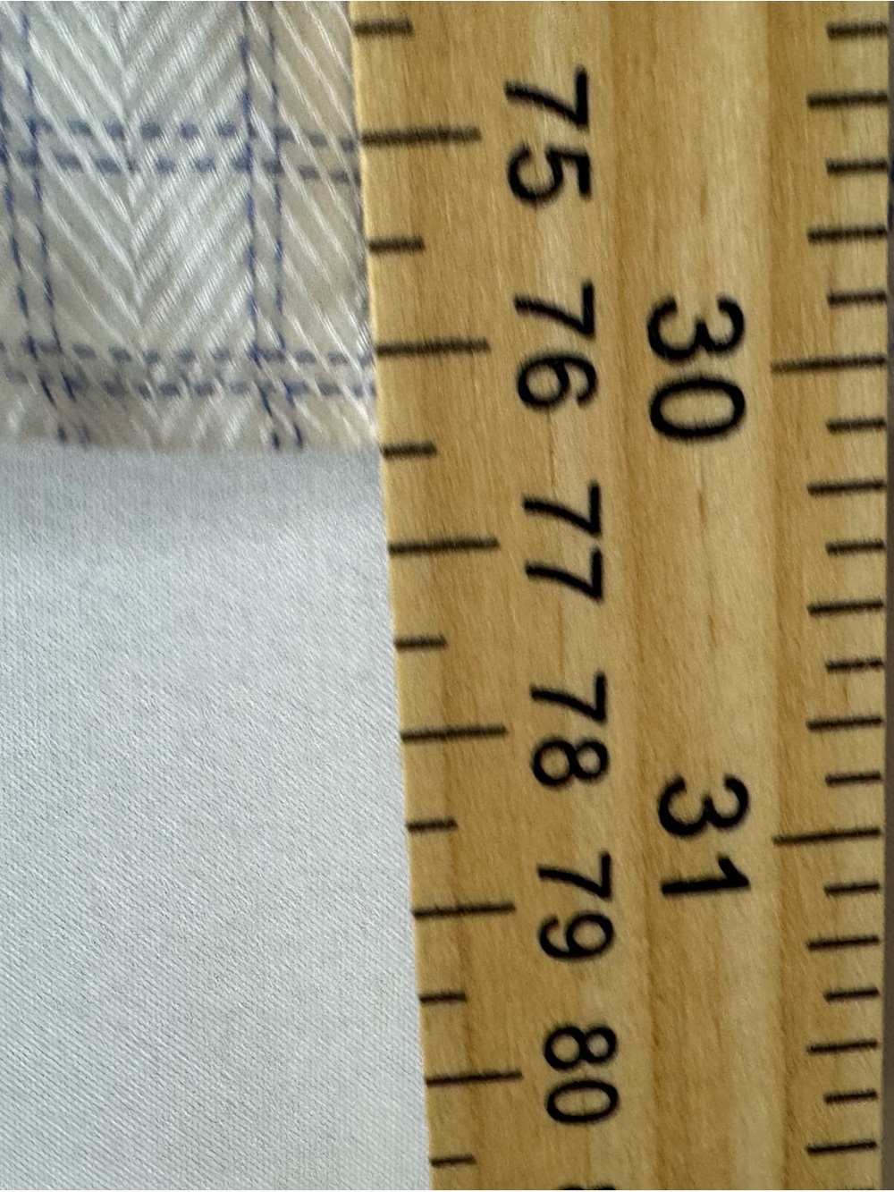 David Donahue White Shirt with Light Blue Windowpane Check - Picture 9 of 9